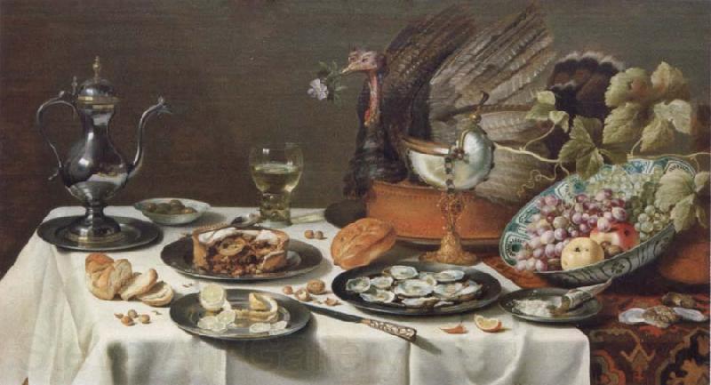 Pieter Claesz Style life with turkey Norge oil painting art